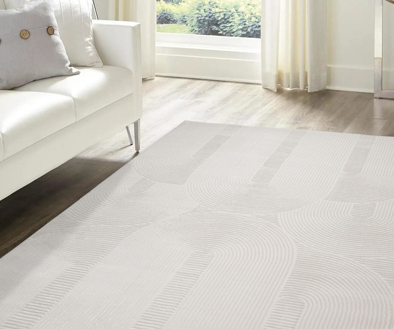 Outdoor area rug carpet textile texture design. ATELIER ARCHES IVORY - Image 1