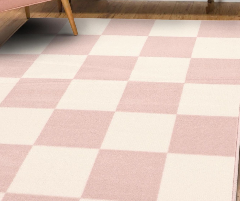 MAESTRO-CHEQUERS-BLUSH-80-150_D.jpg MAESTRO CHEQUERS BLUSH - Image 1