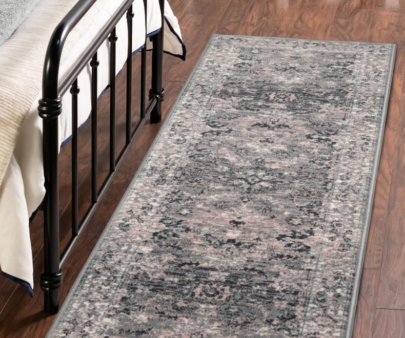 interior room runner rug MAESTRO TRAD GREY x PINK - Image 1