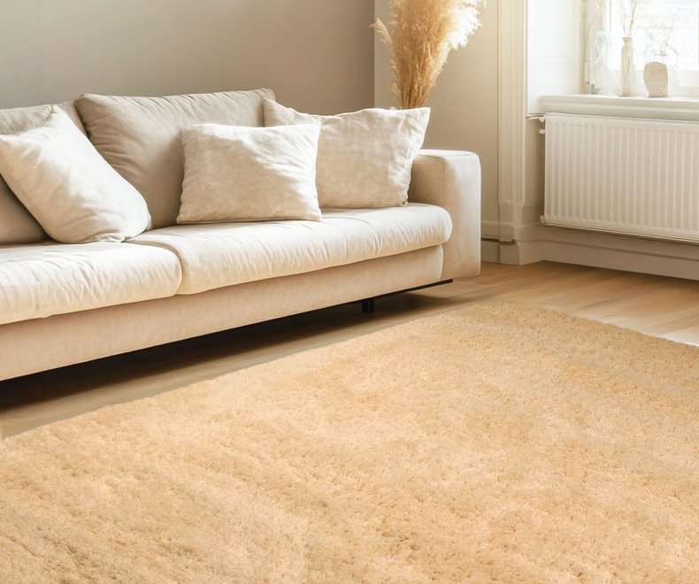 Outdoor area rug carpet textile texture design. SNUG PLAIN HONEY - Image 1