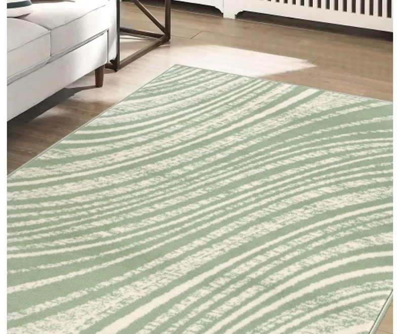Modern stylish living area carpet textile design. MAESTRO SWIRL SAGE - Image 1